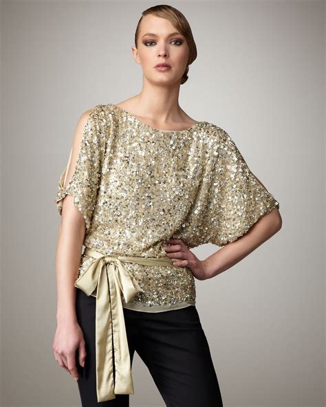 gold tops for women party.